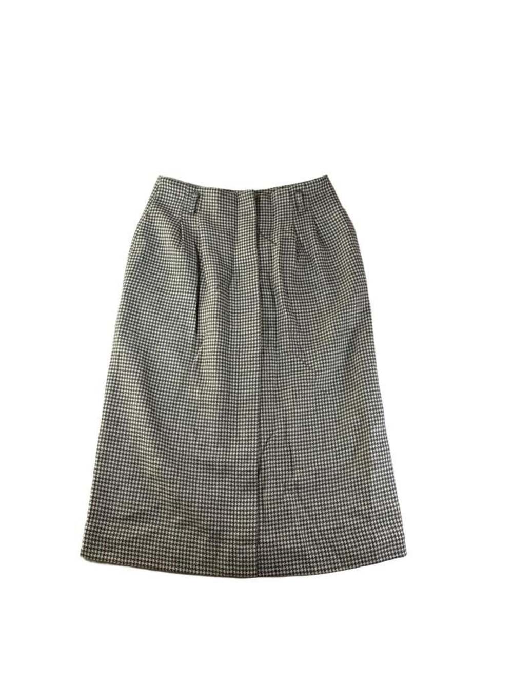 JM Collectibles Vintage Houndstooth 100% Pure Wool Pencil Skirt Size 10